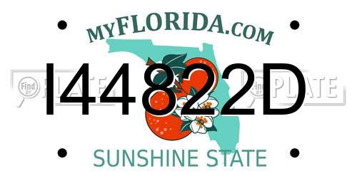 I44822D Florida License Plate