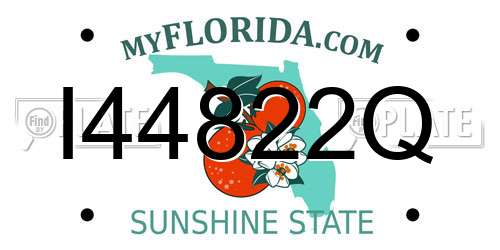 I44822Q Florida License Plate