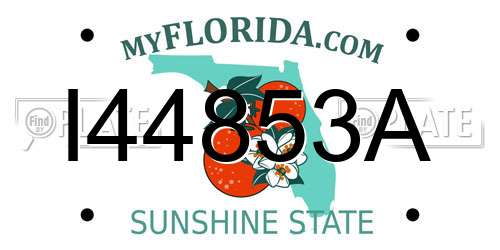 I44853A Florida License Plate