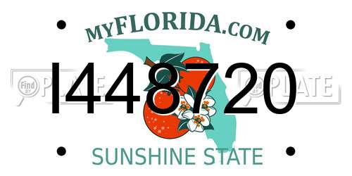 I448720 Florida License Plate