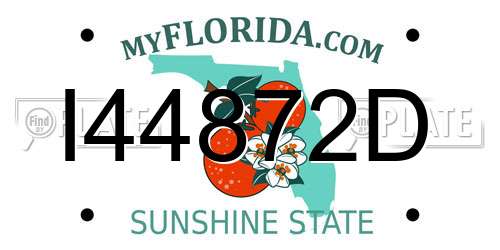 I44872D Florida License Plate