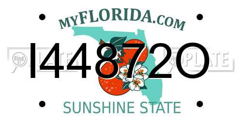 I44872O Florida License Plate