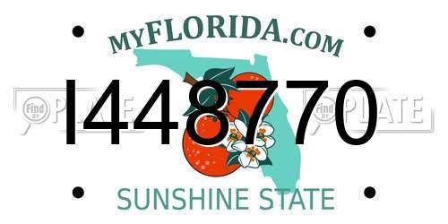 I448770 Florida License Plate