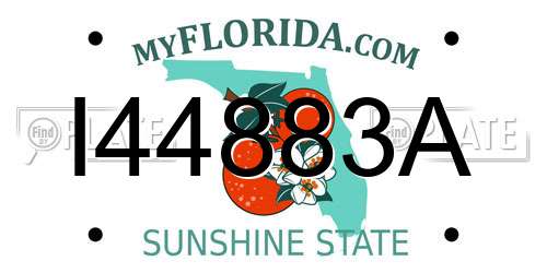I44883A Florida License Plate