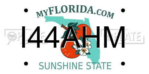 I44AHM Florida License Plate