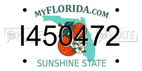 I450472 Florida License Plate