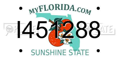I451288 Florida License Plate