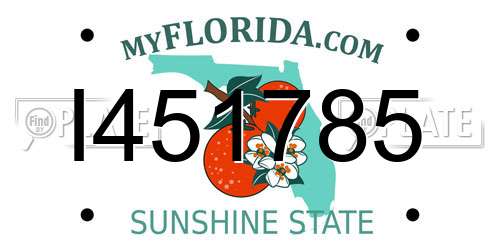 I451785 Florida License Plate