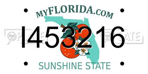I453216 Florida License Plate