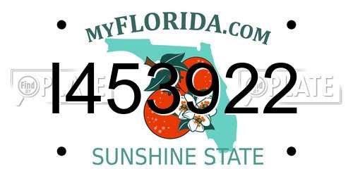I453922 Florida License Plate
