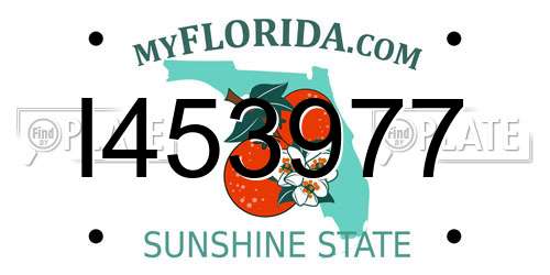 I453977 Florida License Plate