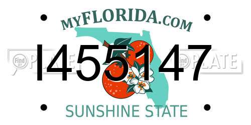 I455147 Florida License Plate