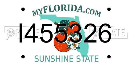 I455326 Florida License Plate