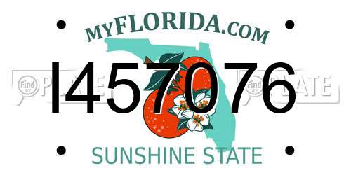 I457076 Florida License Plate