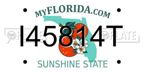I45814T Florida License Plate