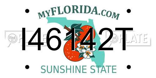 I46142T Florida License Plate