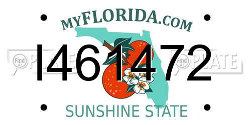 I461472 Florida License Plate