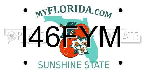 I46FYM Florida License Plate