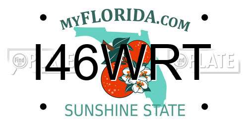 I46WRT Florida License Plate