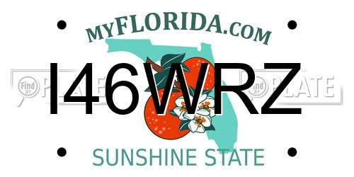 I46WRZ Florida License Plate