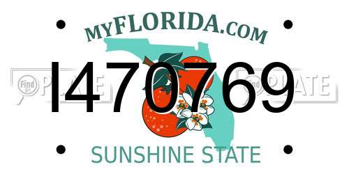 I470769 Florida License Plate