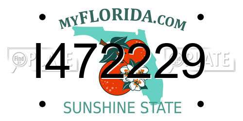 I472229 Florida License Plate