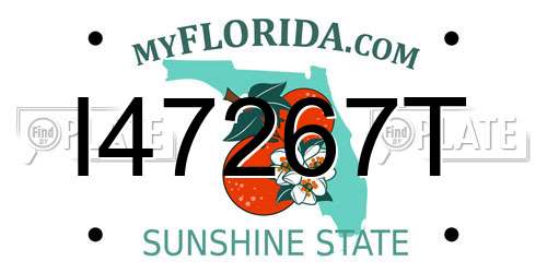 I47267T Florida License Plate