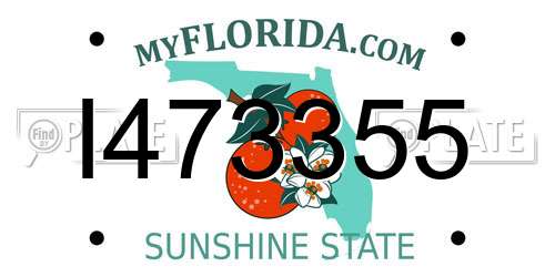 I473355 Florida License Plate