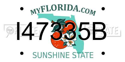 I47335B Florida License Plate