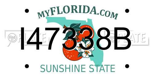 I47338B Florida License Plate