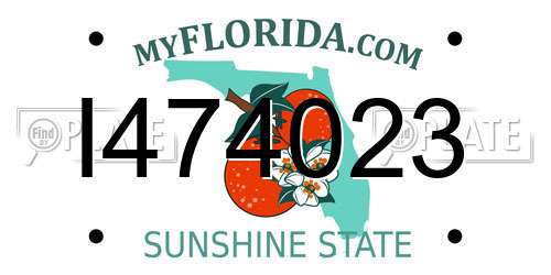 I474023 Florida License Plate