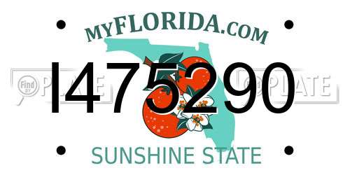 I475290 Florida License Plate