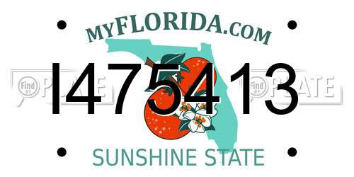 I475413 Florida License Plate