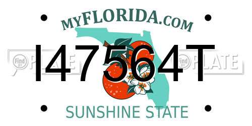 I47564T Florida License Plate