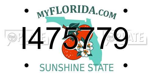 I475779 Florida License Plate