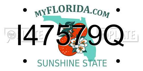 I47579Q Florida License Plate