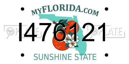 I476121 Florida License Plate