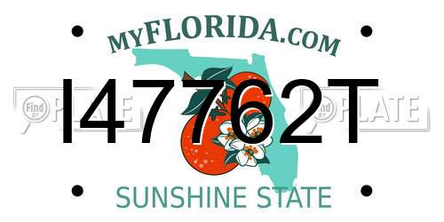 I47762T Florida License Plate