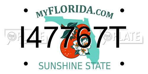 I47767T Florida License Plate
