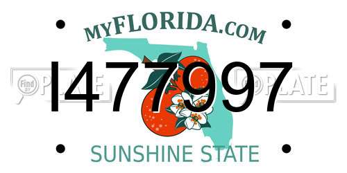 I477997 Florida License Plate