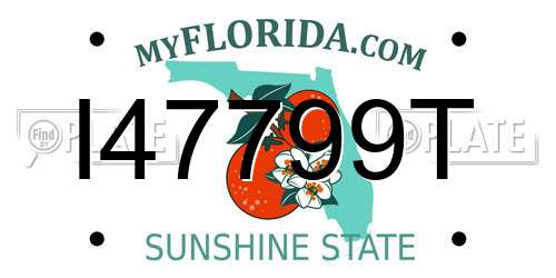 I47799T Florida License Plate