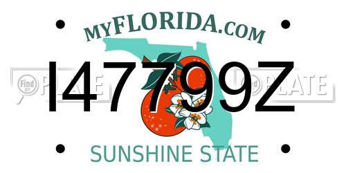 I47799Z Florida License Plate