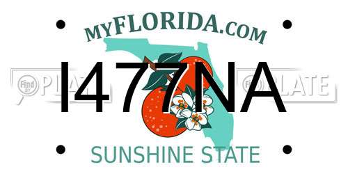 I477NA Florida License Plate