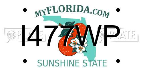 I477WP Florida License Plate