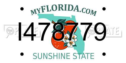 I478779 Florida License Plate