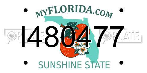 I480477 Florida License Plate