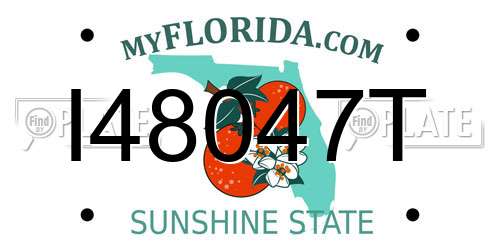I48047T Florida License Plate