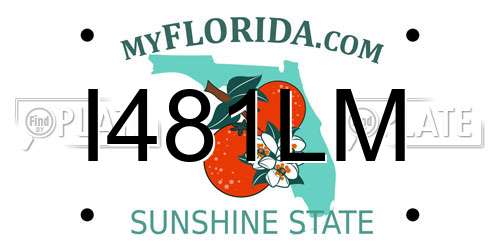 I481LM Florida License Plate