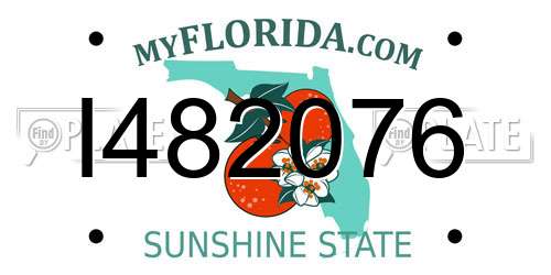 I482076 Florida License Plate