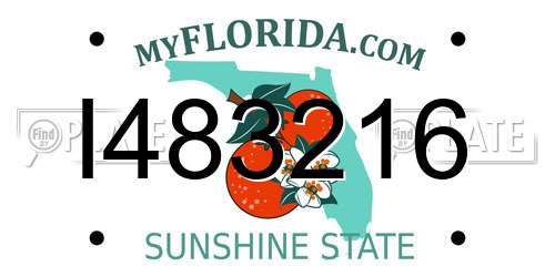 I483216 Florida License Plate